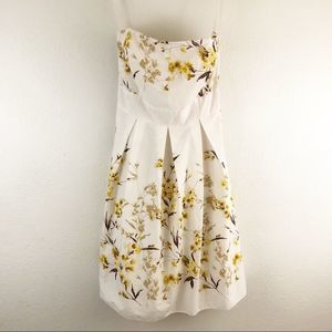 Strapless floral dress size 14.  It is a very small size 14(more like a 10)